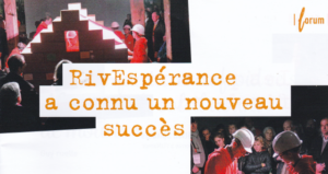 Lire la suite à propos de l’article Rivages n°2: RivEspérance a connu un nouveau succès